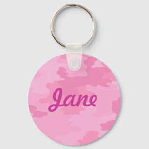 Chaveiro Cadeia de Chave de Camuflagem Rosa Personalizada