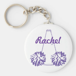 Chaveiro Cadeia de Chave de Cheerhead Púrpura Personalizada