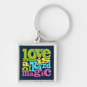 Chaveiro Cadeia de chave de monograma personalizada de amor