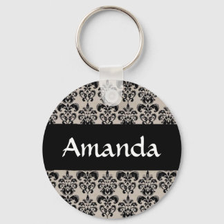 Chaveiro Cadeia de Chave de Nome Personalizado Floral de Da