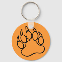 Cadeia de Chave de Paw de Urso Personalizável