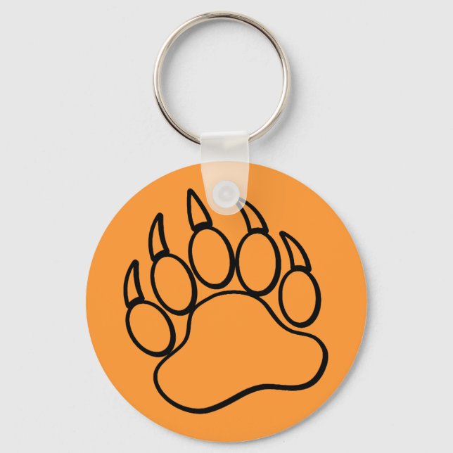 Chaveiro Cadeia de Chave de Paw de Urso Personalizável (Frente)