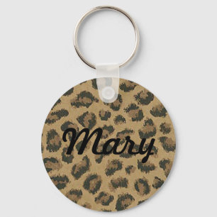 Chaveiro Cadeia de Chave de Pele-Leopardo Personalizada
