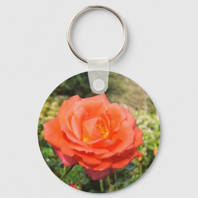 Chaveiro cadeia de chave de rosa vermelha (Frente)