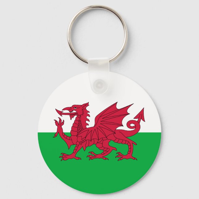 Chaveiro Cadeia de Chave do Sinalizador Welsh (Frente)