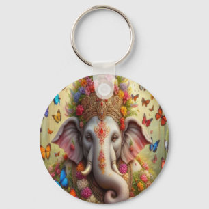 Chaveiro Cadeia de chave Elefante e Borboletas de Realms Pa