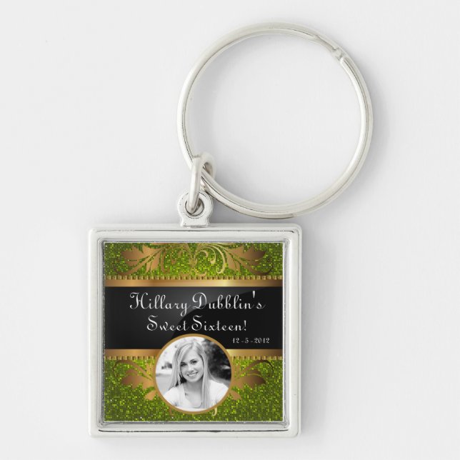 Chaveiro Cadeia de Chave Glitz de Disco de Sequência de Lar (Frente)