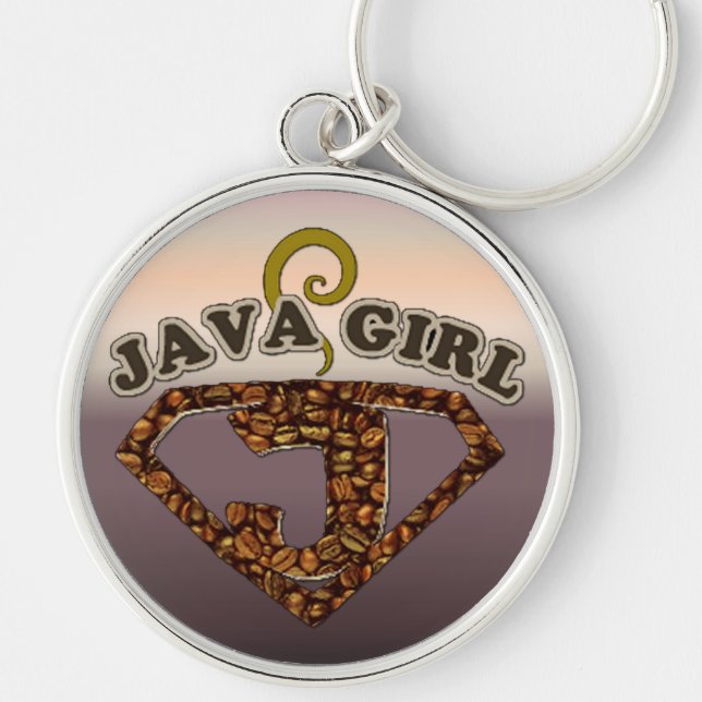Chaveiro Cadeia de Chave Humor de Café Java Girl (Frente)