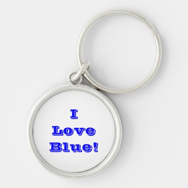 Chaveiro Cadeia de Chave I Love Blue (Frente)