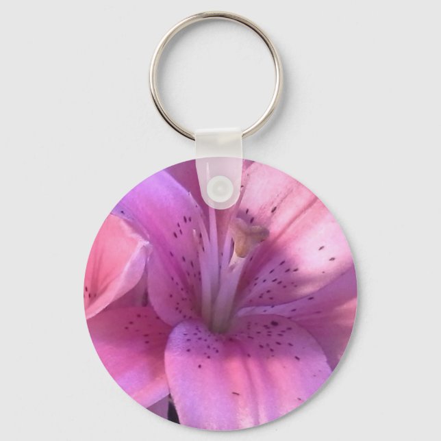 Chaveiro Cadeia de Chave Lily Rosa (Frente)