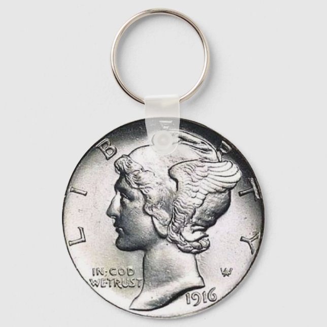 Chaveiro Cadeia de Chave Mercury Dime. (Frente)