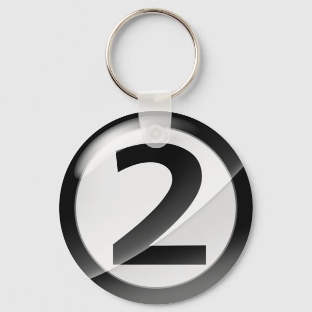 Chaveiro Cadeia de Chave Negra Número 2 (Frente)