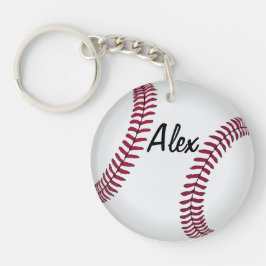 Chaveiro Cadeia de Chave Personalizada Baseball Dupla