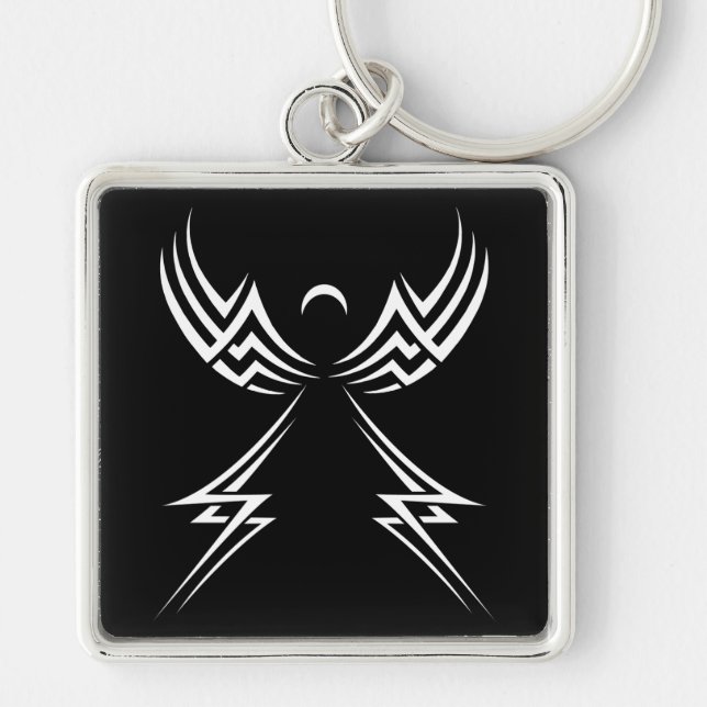 Chaveiro Cadeia de chave personalizada do Anjo Tribal (Frente)