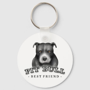 Chaveiro Cadeia de Chave Personalizada Pit Bull Art