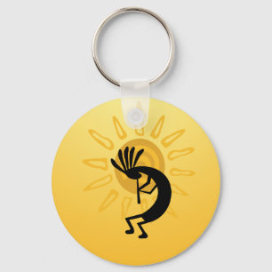 Chaveiro Cadeia de Chave Personalizada Sun Dourada Kokopell
