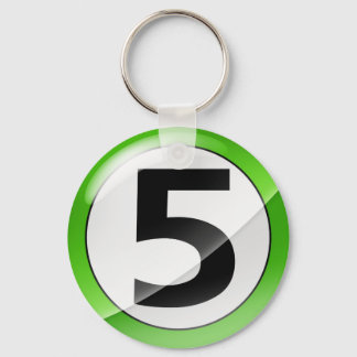 Chaveiro Cadeia de Chave Verde Número 5