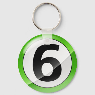 Chaveiro Cadeia de Chave Verde Número 6