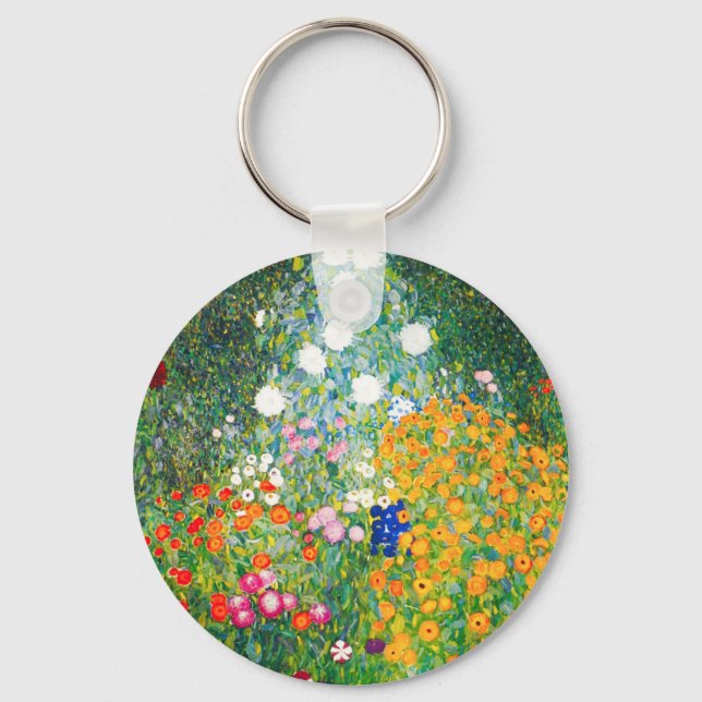 Chaveiro Cadeia de Chaves do Jardim Flor Gustav Klimt (Frente)