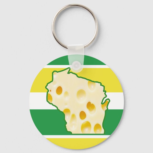 Chaveiro Cadeia de Chaves do Wisconsin Swiss Cheese (Frente)