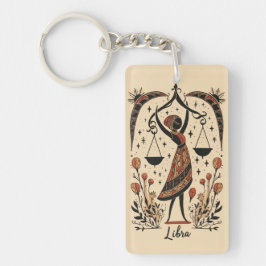 Chaveiro Cadeia de Chaves Libra Celestial Arte Zodiaca