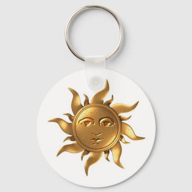 Chaveiro Cadeia de Chaves Metal-Aztec-Sun (Frente)