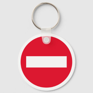 Chaveiro Cadeia de chaves personalizada com sinal de tráfeg