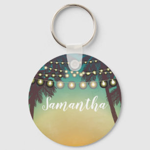 Chaveiro Cadeia de Chaves Personalizada Palm Trees Str