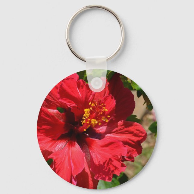 Chaveiro Cadeia de Chaves Red Hibisus (Frente)
