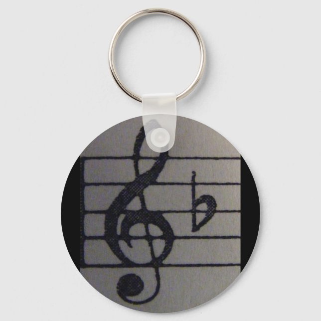 Chaveiro Cadeia de teclas com chave simples Clef B (Frente)