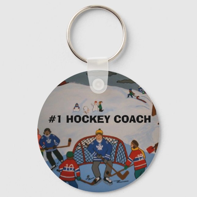 Chaveiro Cadeia de teclas de HOCKEY COACH nº 1 (Frente)