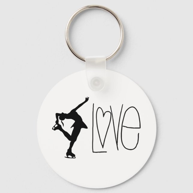 Chaveiro Cadeia de teclas "Love Figure Skating" (Frente)