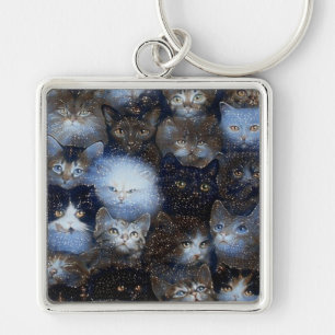Chaveiro Cadeia de teclas Premium de Gatos Sparkle
