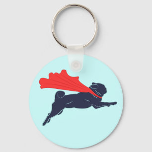 Chaveiro Cadeia de teclas Super Pug
