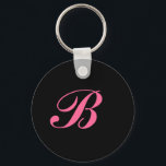Chaveiro Cadeia inicial de teclas "B"<br><div class="desc">Cor-de-rosa na cadeia de teclas "B" inicial a preto</div>