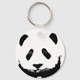 Chaveiro Cadeias-chave de Panda Preta e Branca