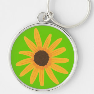 Chaveiro Cadeias-chave de pintura de girassol amarelo