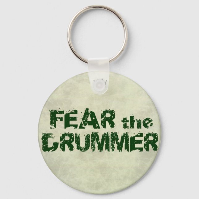 Chaveiro Cadeias de Drummer Engraçadas Temem o Drummer (Frente)