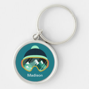 Chaveiro Cadeias de máscara de esqui de nome personalizado