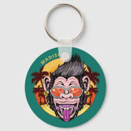 Chaveiro Cadeias de nomes personalizados do Beach Monkey