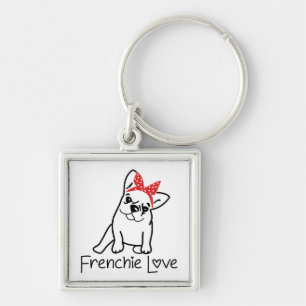Chaveiro Cadela de Cachorro Bulldog Francês Mãe Resgate Ado