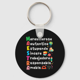Chaveiro Caderno Personalizado Professora De Espanhol