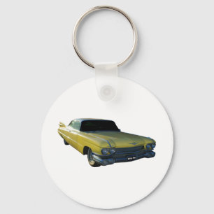 Chaveiro Cadillac amarelo grande da aleta 59