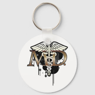 Chaveiro Caduceus grunge com M.D.