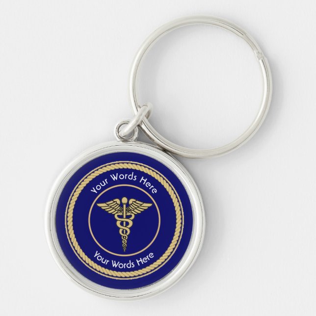 Chaveiro Caduceus Rope Shield Universal Personalizado (Frente)