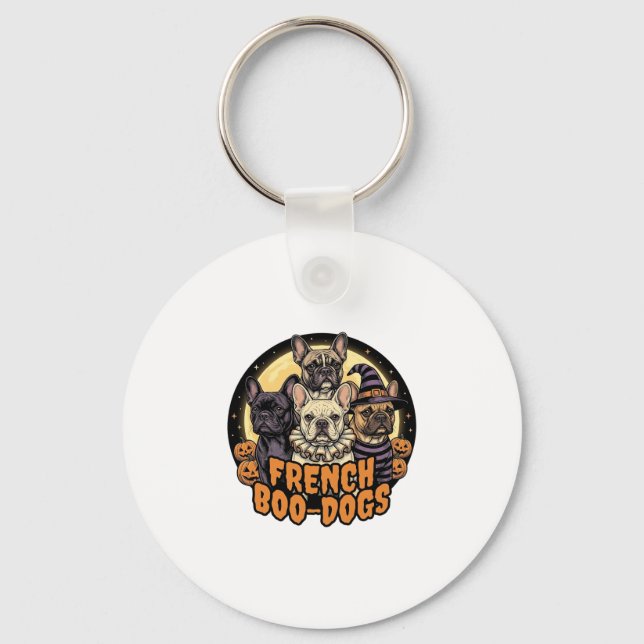 Chaveiro Cães de Boo Franceses Design de Bulldog Francês de (Frente)