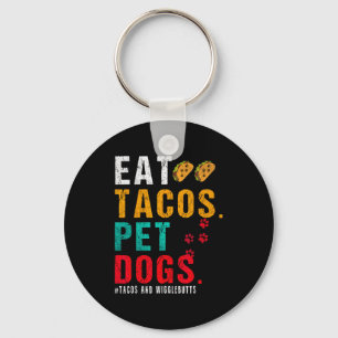 Chaveiro Cães de Estimação Comem Tacos Wigglebutts Cão Cita