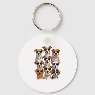 Chaveiro Cães de óculos de sol Patas Hidratadas