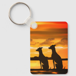 Chaveiro Cães de visão & Nascer do Sol 