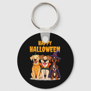 Chaveiro Cães engraçados de Halloween - Design Único